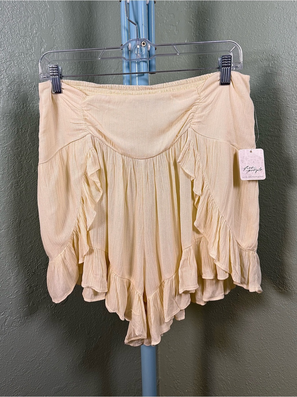 Free People “Lily Shorts”Ruffled High-Waist Shorts